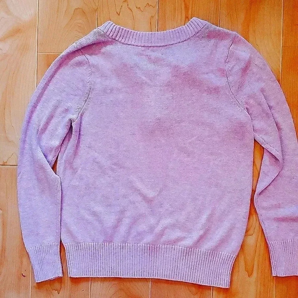 Soho New York & Company lavender long sleeve sweater with laced neck Siz… - Picture 4 of 4